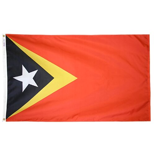 Nylon Timor-Leste (East Timor) Flag Grommets Finish
