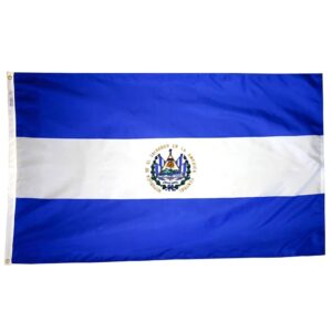 Nylon El Salvador Government Flag Grommets Finish