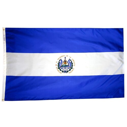 Nylon El Salvador Government Flag Grommets Finish