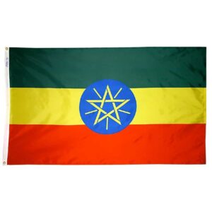 Nylon Ethiopia Flag Grommets Finish