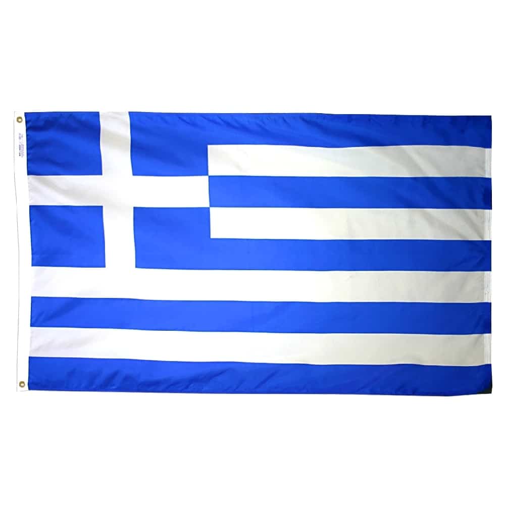 Greece Flag - Grommets 2 Nylon Greece Flag