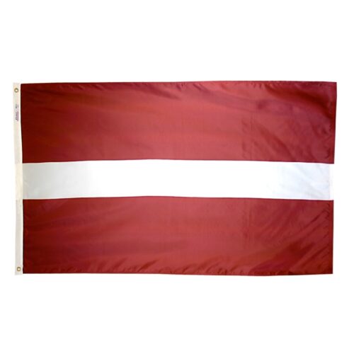 Nylon Latvia Flag Grommets Finish