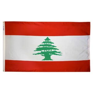 Nylon Lebanon Flag Grommets Finish