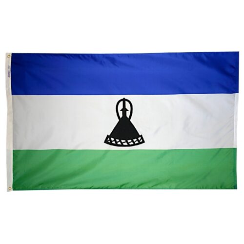 Nylon Lesotho Flag Grommets Finish