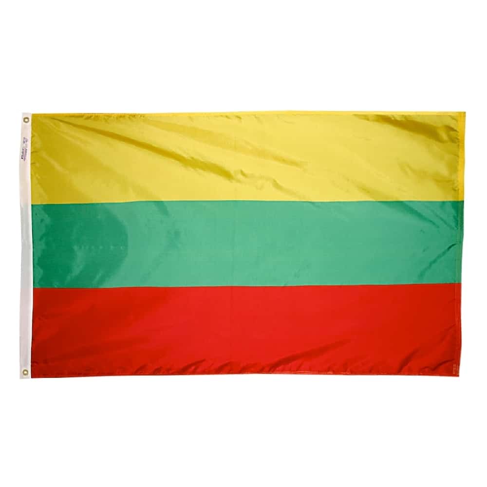 Lithuania Flag - Grommets 2 Lithuania Flag Grommets Finish