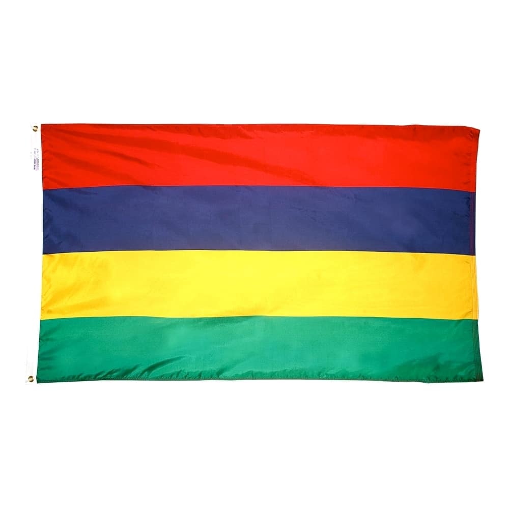 Mauritius Flag - Grommets 2 Nylon Mauritius Flag Grommets Finish