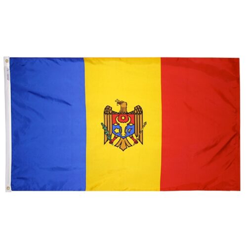 Nylon Moldova Flag Grommets Finish
