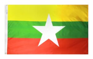 Nylon Myanmar Flag Grommets Finish