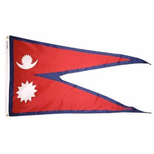 Nylon Nepal Flag Grommets Finish