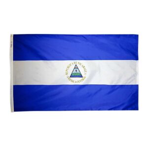 Nylon Nicaragua Government Flag Grommets Finish