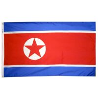 North Korea Flag - Grommets