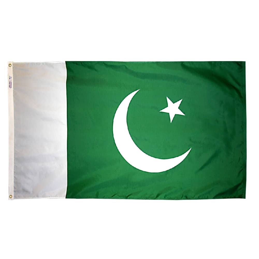 Pakistan Flag - Grommets 2 Nylon Pakistan Flag Grommets Finish