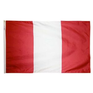 Nylon Peru Civil Flag Grommets Finish