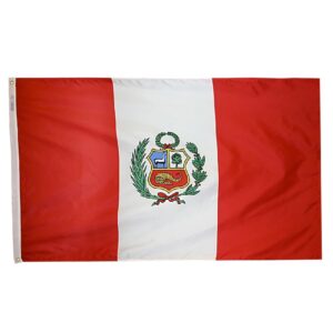 Nylon Peru Government Flag Grommets Finish