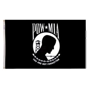 POW-MIA Single-Sided Flag Grommets Finish