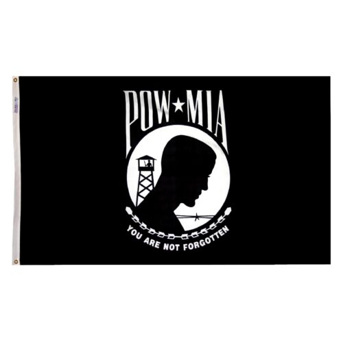 POW-MIA Single-Sided Flag Grommets Finish