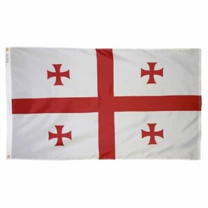 Nylon Republic of Georgia Flag Grommets Finish