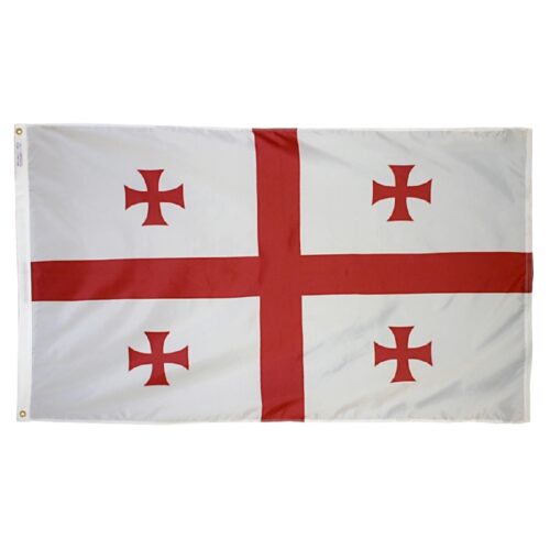 Nylon Republic of Georgia Flag Grommets Finish
