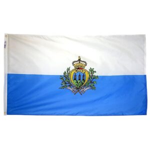 Nylon San Marino Government Flag Grommets Finish