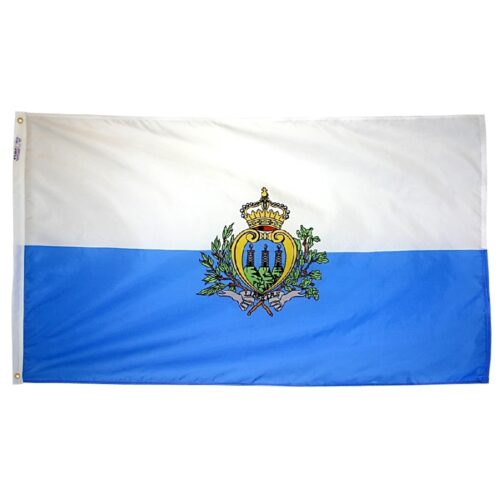 Nylon San Marino Government Flag Grommets Finish