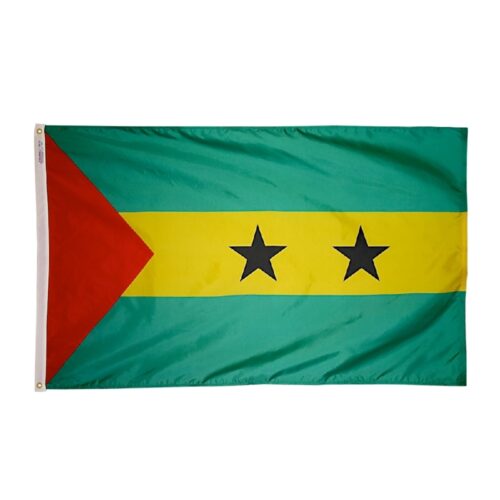 Nylon Sao Tome and Principe Flag Grommets Finish