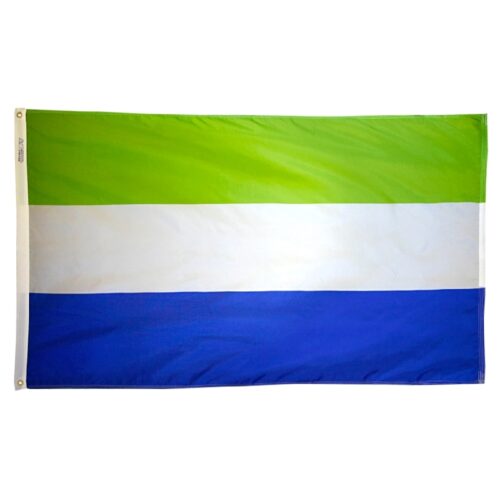 Nylon Sierra Leone Flag Grommets Finish