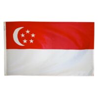 Singapore Flag - Grommets