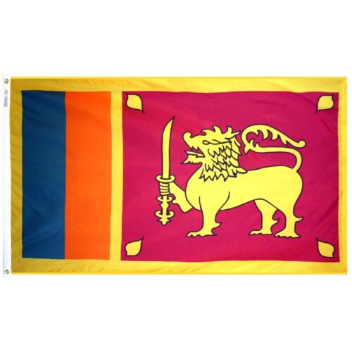 Nylon Sri Lanka Flag Grommets Finish