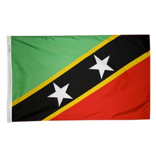 Nylon Saint Kitts and Nevis Flag Grommets Finish