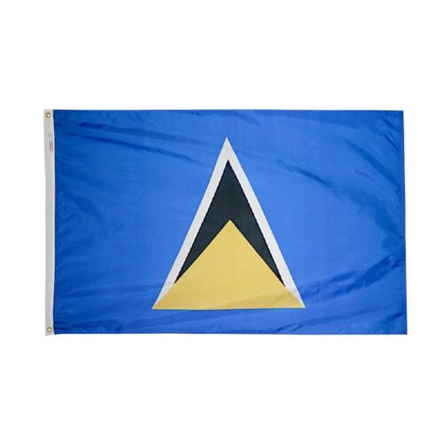 Nylon Saint Lucia Flag Grommets Finish