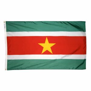 Nylon Suriname Flag Grommets Finish