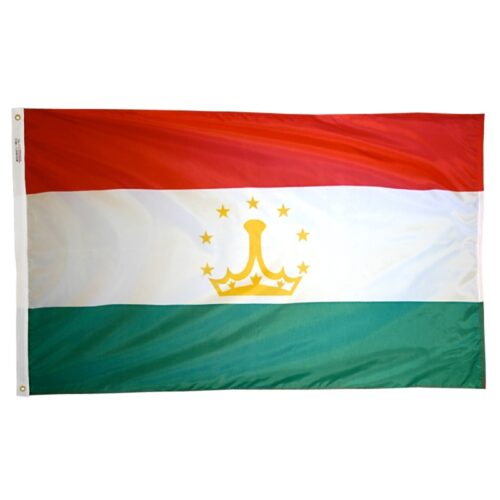 Nylon Tajikistan Flag Grommets Finish