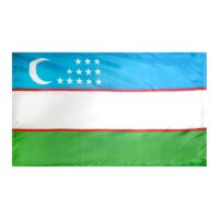 Uzbekistan Flag - Grommets