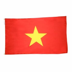 Nylon Vietnam Flag Grommets Finish