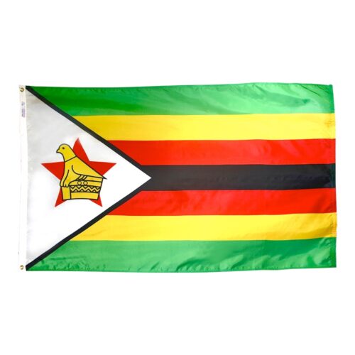 Nylon Zimbabwe Flag Grommets Finish