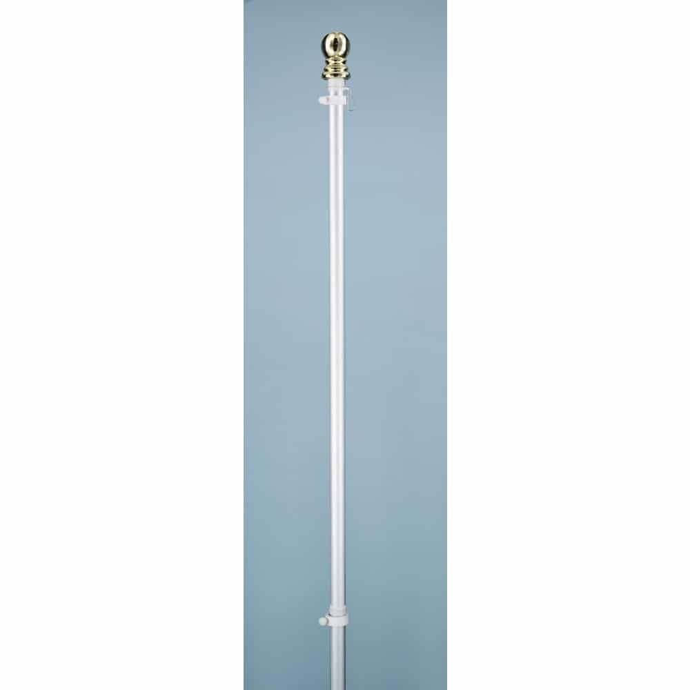 Tangle-Free Spinning Pole With Ball - White 2 6 Foot 1 Piece White Spinning Pole With Ball