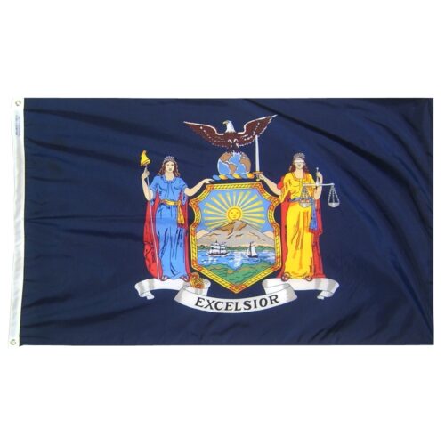 New York Flag Grommets Finish