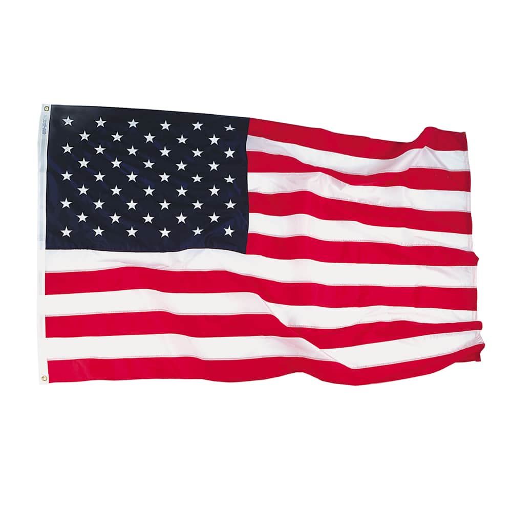 Nylon American Flag - Grommets 2 Nylon American Flag Grommets