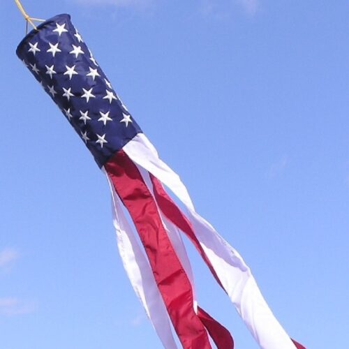 6 Stripe American Flag Clamshell Windsock