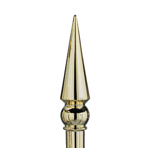 Plastic Round Spear Gold Flagpole Ornament