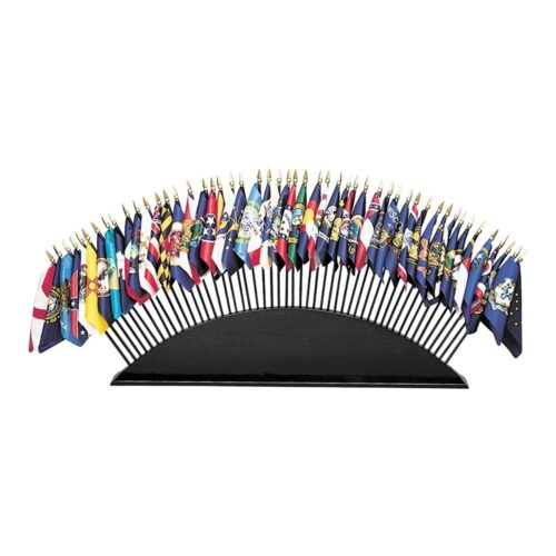 50 States Flag Set Mounted Finish