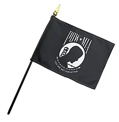 8x12 Inch POW/MIA Stick Flag