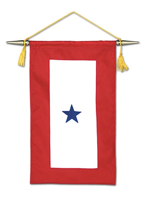 Blue Star Service Flag Pole Hem Finish