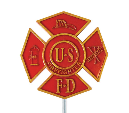 US Firefighter Grave Marker - Plastic