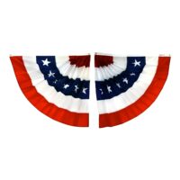 Pleated Bunting Half Fan Pair Style 282 - Grommets