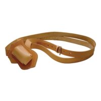 Double Strap Leather Belt - Russet