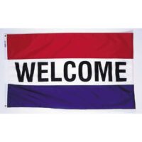 Welcome RWB Flag - Grommets