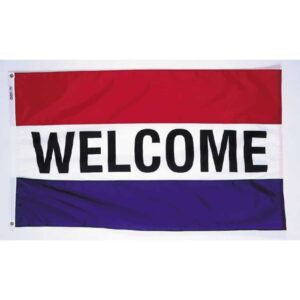 Welcome RWB Flag Grommets