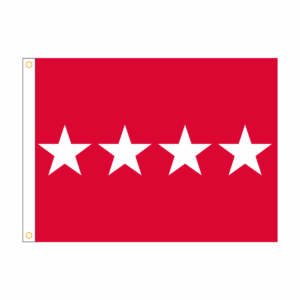 Army 4 Star General Officer Flag Grommets Finish