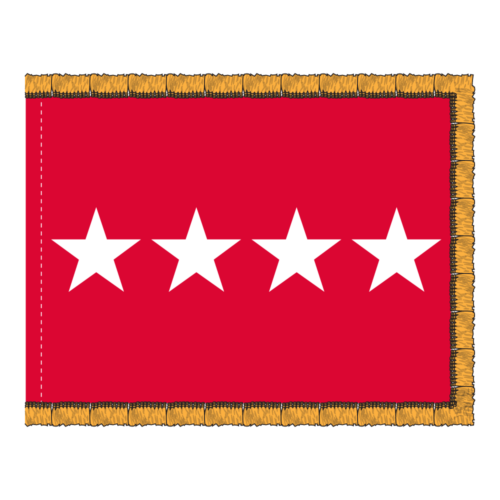 Army 4 Star General Officer Flag Fringe Finish